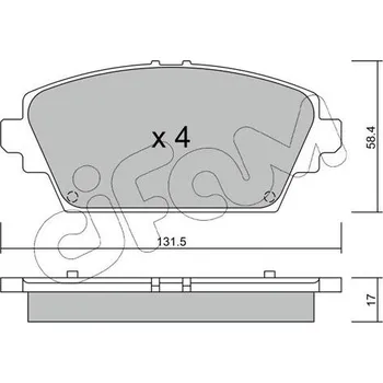 Brzdová destička Sada brzdových destiček, kotoučová brzda CIFAM 822-464-0