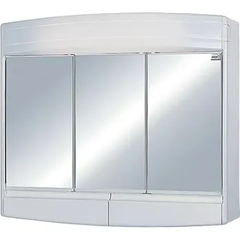 barva a nátěr na dřevo Zrcadlová skříňka s LED osvětlením Topas Eco, 60 × 53 × 18 cm, bílá