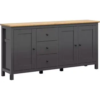 Obývací stěna Hesen komoda KOM3D3S/10/20, grafit/dub artisan - doprava zdarma - SLEVA 3% s kodem radost25