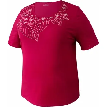 Dámské tričko, krátký rukáv KUNOTA 881 tm. červená 4XL