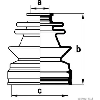 Manžeta ke kolu Sada měchů, hnací hřídel HERTH+BUSS JAKOPARTS J2881028