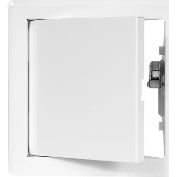 Ventishop KRDCb 150x150 kovová revizní dvířka na tlačný zámek, bílá