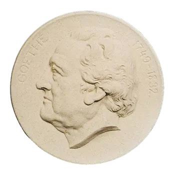 Zahradní dekorace ZahradniDekorace zahradní socha - Goethe - reliéf, pr. 25 cm, 1,5 kg