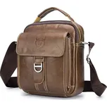 Bullcaptain pánská kožená taška messenger Perpet Hnědá BULLCAPTAIN 97k-cube