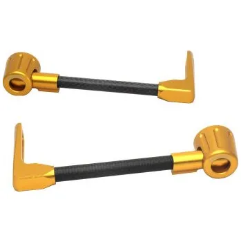 Lever guard ACCOSSATO with black hose and joint right + left , carbon DE008-050-TD-12