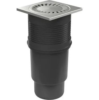 Kanalizační potrubí Kanalizační vpusť spodní D110, vodní hladina, nerez mřížka