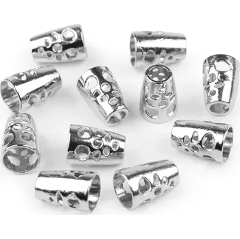 Dětské navlékací korálky Korálek VELKÝ PRŮVLEK - kaplík/koncovka 9,5x14mm (průvlek: 5mm)