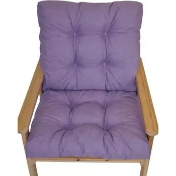 Podsedák Polstr na křeslo s nízkým opěradlem - fialový melír - SLEVA 3% s kodem radost25