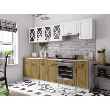 Kuchyňská linka Kuchyňská linka Gréta 260 bílá/artisan MAT - doprava zdarma - SLEVA 3% s kodem radost25