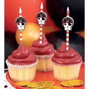 Dortová svíčka Svíčky pirát 4 ks 11 cm gi51180