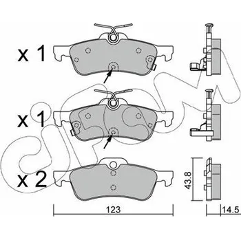 Brzdová destička Sada brzdových destiček, kotoučová brzda CIFAM 822-556-2