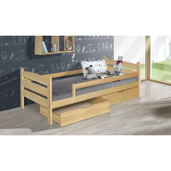 Postel Dolmar Jednolůžková postel Danita - masiv Zvolte možnost matrace: Bez matrace, Barevné provedení: Antracit