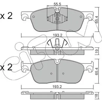 Brzdová destička Sada brzdových destiček, kotoučová brzda CIFAM 822-1123-1