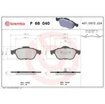 Sada brzdových destiček, kotoučová brzda BREMBO P 68 040