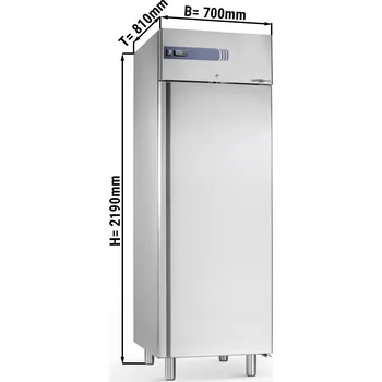 Lednice G.Gastro Commercial Pasta Refrigerator Stainless Steel Premium PLUS - EN 600x400- 585L - with 1 door