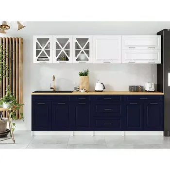 Kuchyňská linka Kuchyňská linka Tyra 260 bílá/tm.modrá - doprava zdarma - SLEVA 3% s kodem radost25