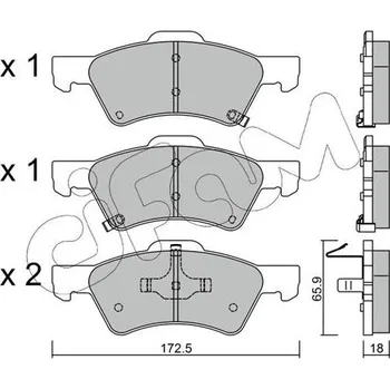 Brzdová destička Sada brzdových destiček, kotoučová brzda CIFAM 822-623-0