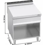 G.Gastro Neutrální prvek - 0,8 m - se šuplíkem