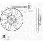 Větrák, chlazení motoru MAGNETI MARELLI 069422876010