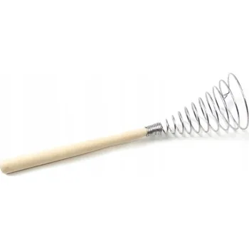 Šlehací metla Šlehač na pěnu s dřevěnou rukojetí