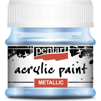 Výtvarná barva Pentart - akrylové barvy METALLIC 50 ml Barvy Pentart: světle modrá