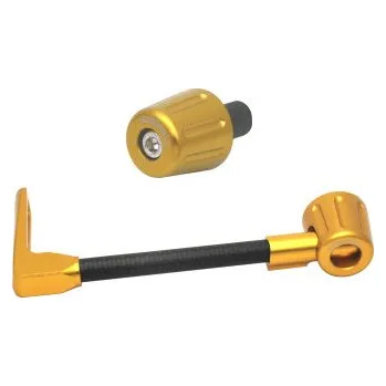 Lever guard ACCOSSATO with black hose and joint left, carbon DE010-050-TD-12