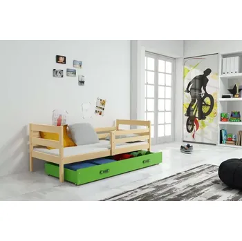 Dětská postel Postel Norbert 90x200 borovice/zelená - doprava zdarma - SLEVA 3% s kodem radost25