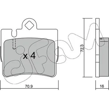 Auto-moto Sada brzdových destiček, kotoučová brzda CIFAM 822-597-0