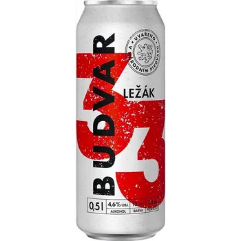 Pivo Budweiser Budvar 33 světlý ležák plech 0.5l