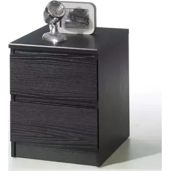 Noční stolek Noční stolek Simplicity 2s černý woodgrain - SLEVA 3% s kodem radost25