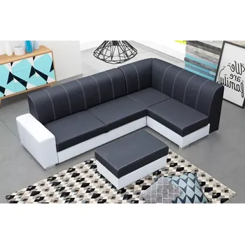 Sedací souprava Sedací souprava Rest černá/bílá - PRAVÁ - doprava zdarma - SLEVA 3% s kodem radost25