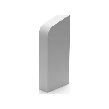 soklová lišta FOR-TOP - Pravá koncovka krycí lišty bílá