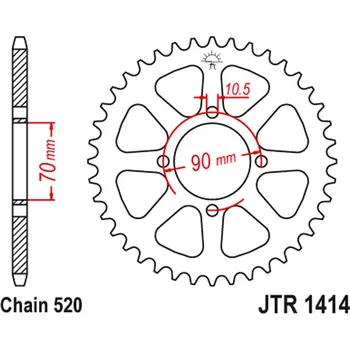 Řetězová sada pro motocykl JT rozeta 5302 41 KAWASAKI KSF 250 MOJAVE 87-04, KEF 300 LAKOTA 95-03 (530241JT) (řetěz520) (JT rozeta 5302 41 KAWASAKI KSF 250 MOJAVE 87-04, KEF 300 LAKOTA 95-03 (530241JT) (řetěz520))