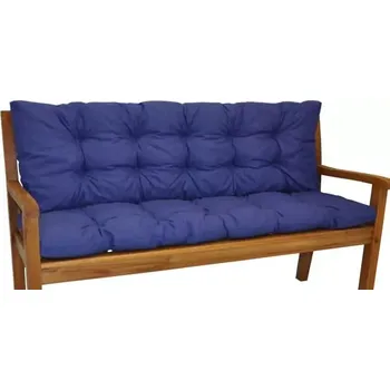 Podsedák Polstr na zahradní lavičku 120 cm - modrý melír - SLEVA 3% s kodem radost25