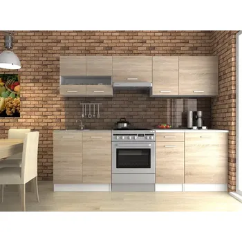 Kuchyňská linka Kuchyňská linka Luigi III 180/240 dub sonoma - doprava zdarma - SLEVA 3% s kodem radost25