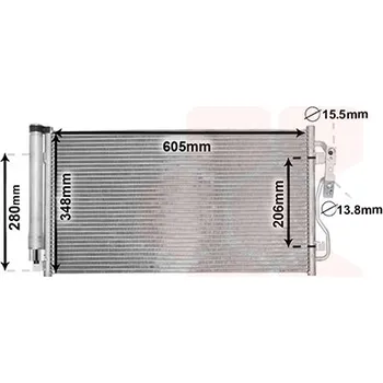 Výparník klimatizace Kondenzátor, klimatizace VAN WEZEL 06005434