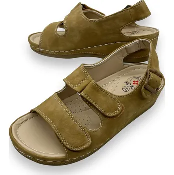 Dámská obuv Koka Dámské béžové zdravotní sandály 01 Barva: Béžová, Velikost: 41