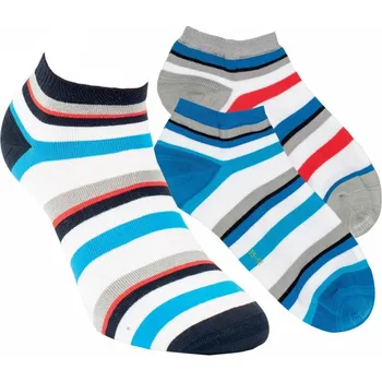 Dámské ponožky Bambusové unisex SNEAKER pruhované ponožky RS 39-42 mix barev