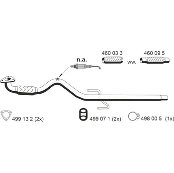 Výfukový systém Výfuková trubka ERNST 043526
