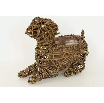 Obal na květináč Obal ratanový - tvar psa AB1014 - SLEVA 3% s kodem radost25