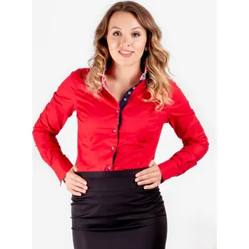 Dámská košile Dámská košile VS-DK 1839 červená, VELIKOST 3XL