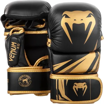 MMA MMA sparingové rukavice Venum Challenger 3.0 Sparring - Black/Gold Velikost: M