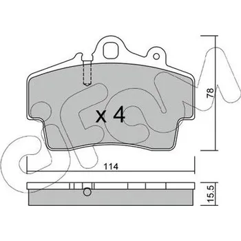 Brzdová destička Sada brzdových destiček, kotoučová brzda CIFAM 822-891-0