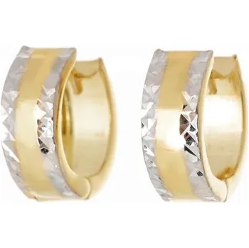 Náušnice Náušnice ze žlutého zlata kroužky 15 mm NA1534F + DÁREK ZDARMA