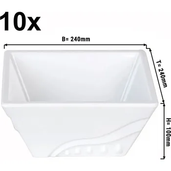 G.Gastro (10 kusů) Melaminový podnos pro etažér/bufetový stojan - výška: 100 mm