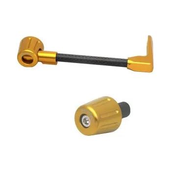 Lever guard ACCOSSATO with black hose and joint right, carbon DE009-050-TD-12