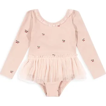 Dívčí plavky Konges Slojd Dívčí plavky s dlouhým rukávem Strut Cherry Blush Velikost: 18 měsíců Konges Sløjd Strut Swimsuit