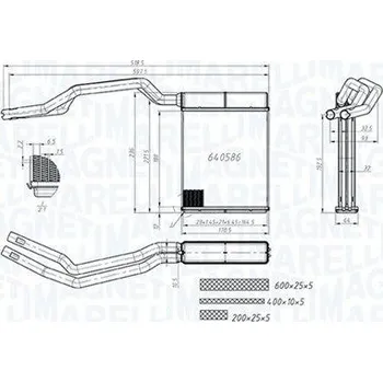 Výměník tepla, vnitřní vytápění MAGNETI MARELLI 350218453000