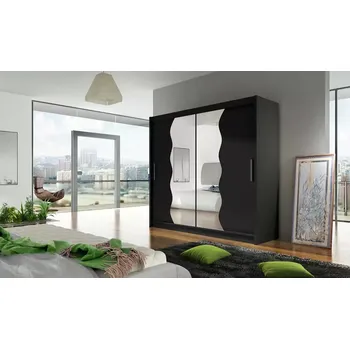 Šatní skříň Skříň Berger X - černá - doprava zdarma - SLEVA 3% s kodem radost25