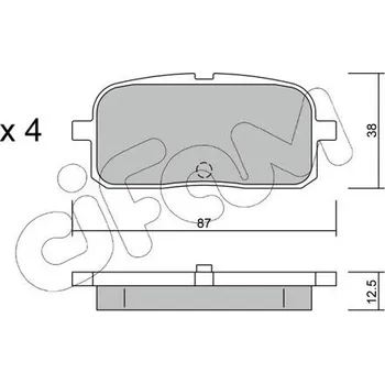 Auto-moto Sada brzdových destiček, kotoučová brzda CIFAM 822-445-0
